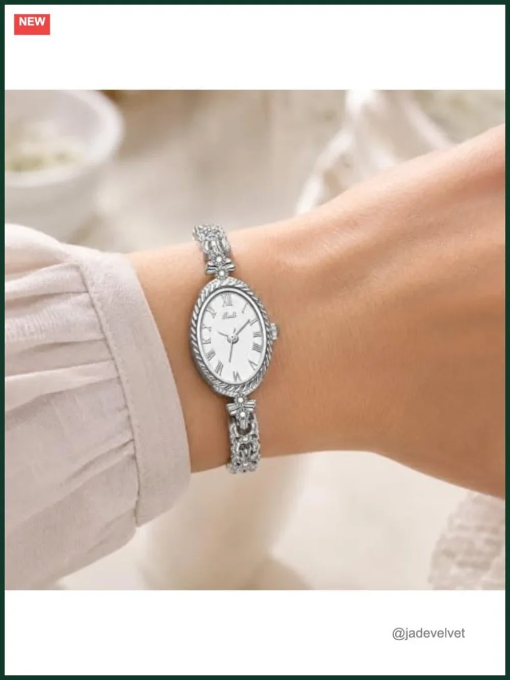 Vintage Gold Oval Quartz Watch for Women - Alloy Steel Band